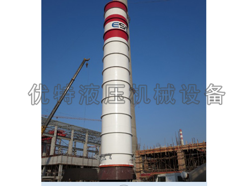 天津荣程钢厂80烟米囱施工现场